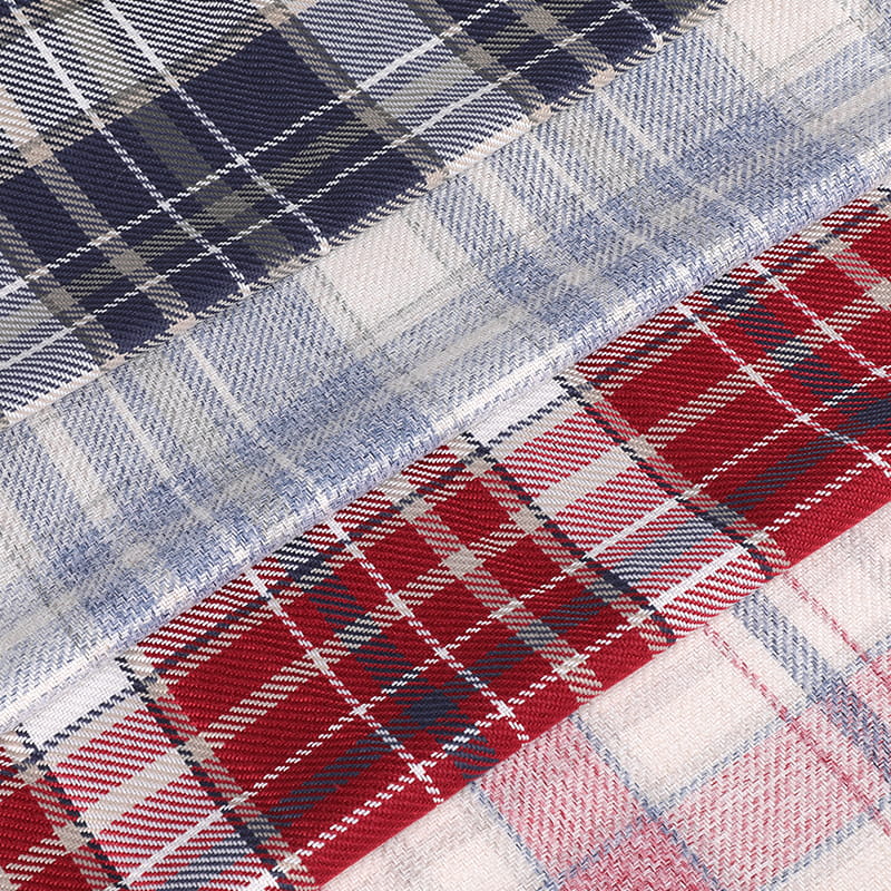 Checked Polyester Jacquard Fabric